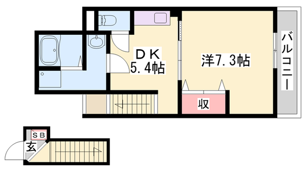 クレッシェンドKJの物件間取画像